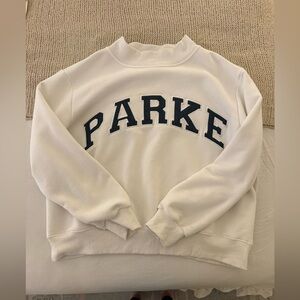 Parke White/Navy Varsity Fleece Mockneck L/XL